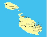 Map of Malta